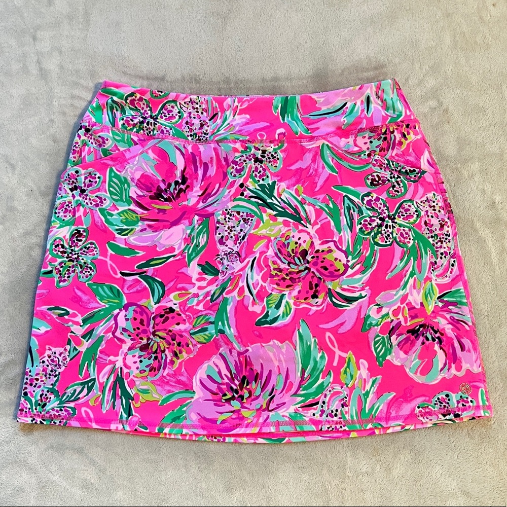 NWOT Lilly Pulitzer Upf 50+ Luxletic Maryana Skort Cockatoo Pink